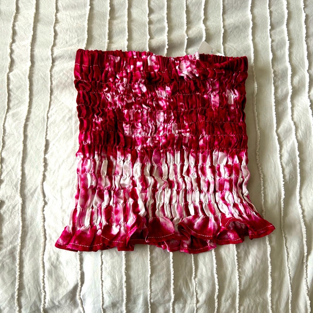 Two tube tops ruffled